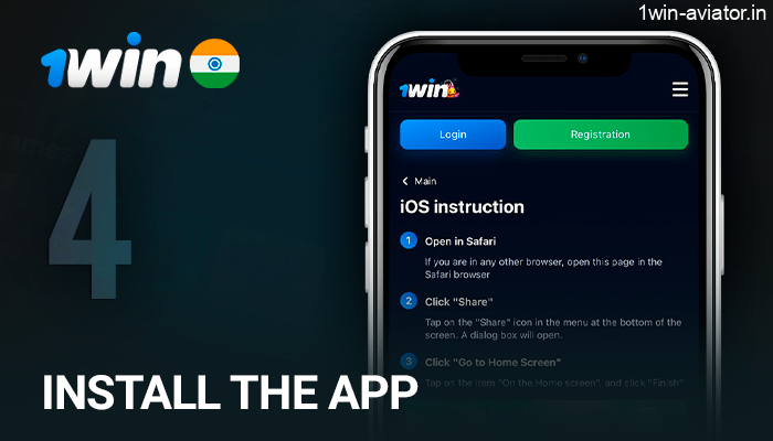 Install 1Win's iOS apps according to the following instructions