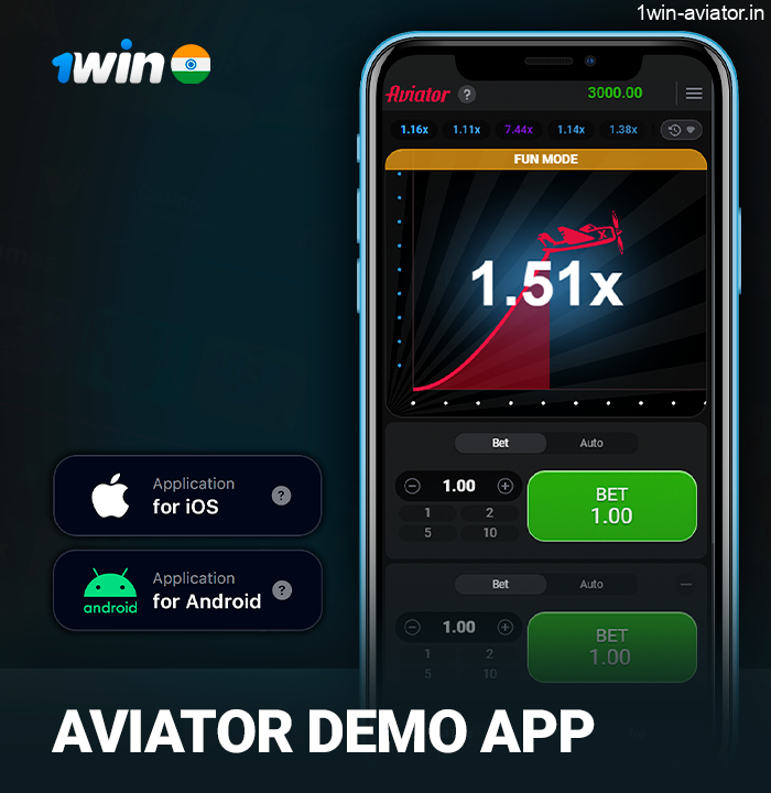 For your Android or iOS device, download the 1Win Aviator app to play the demo